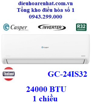 Điều hòa Casper 1 chiều 24000BTU inverter GC-24IS32