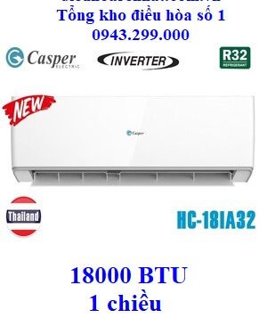Điều hòa Casper 1 chiều Inverter HC-18IA32 18000 BTU