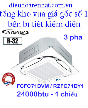 Điều hòa âm trần Daikin 24000BTU 1 chiều inverter 3 pha FCFC71DV