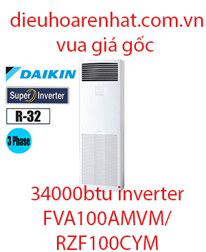 Điều hòa tủ đứng Daikin inverter 34000BTU 3 Pha FVA100AMVM
