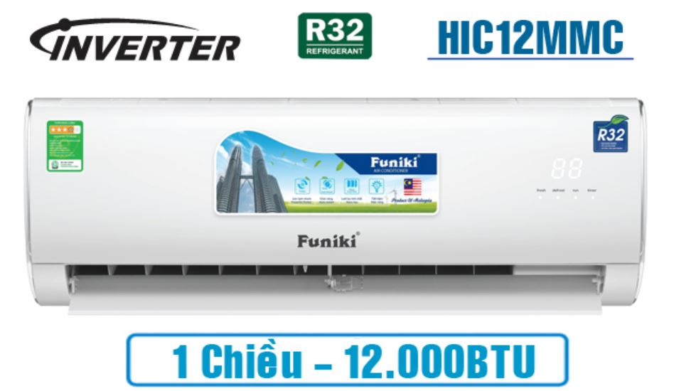 Điều hòa 1 chiều funiki 12000 btu inverter HIC12MMC