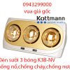 Đèn sưởi Kottmann K3B-NV 3 bóng ( vàng) chính hãng