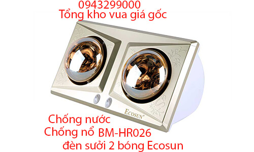 Đèn sưởi nhà tắm Ecosun 2 bóng BM-HR026 giá rẻ