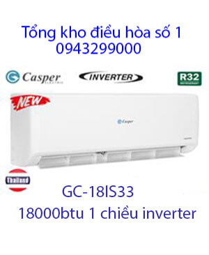 Điều hòa Casper 18000btu inverter 1 chiều GC-18IS33