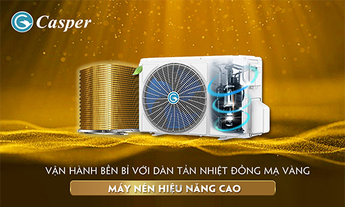 Điều hòa casper 12000btu model 2022 Dàn đồng 100% nguyên chất