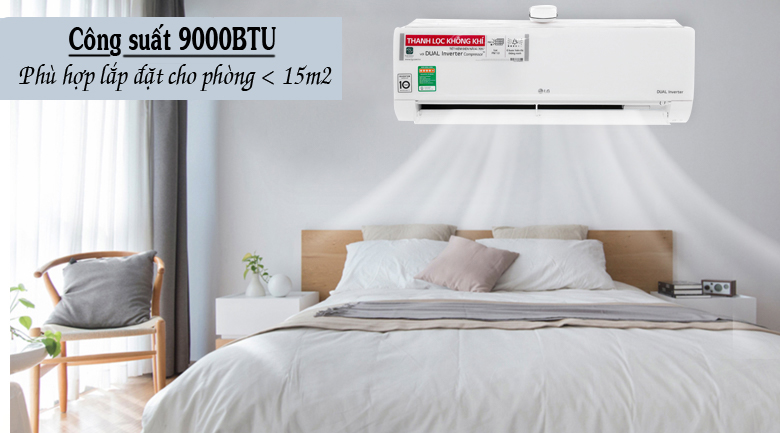 Tại sao nên lắp điều hoà lg 9000 1 chiều inverter cho phòng ngủ?
