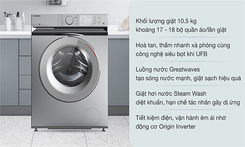 Những tính năng trên máy giặt Tosiba