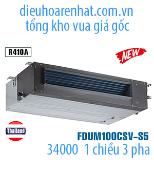 Điều hòa âm trần nối ống gió Mitsubishi Heavy 34000BTU 1 chiều 3 Pha FDUM100CSV-S5