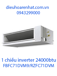 Điều hòa âm trần nối ống gió Daikin 24000BTU 1 chiều inverter FBFC71DVM9/RZFC71DVM