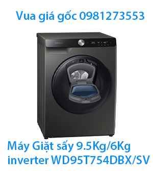 Máy Giặt sấy Samsung Inverter 9.5Kg 6Kg WD95T754DBX SV