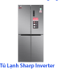 Tủ Lạnh Sharp Inverter 401 Lít SJ-FXP480V-SL 4 Cánh
