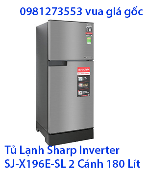 Tủ Lạnh Sharp Inverter SJ-X196E-SL 2 Cánh 180 Lít