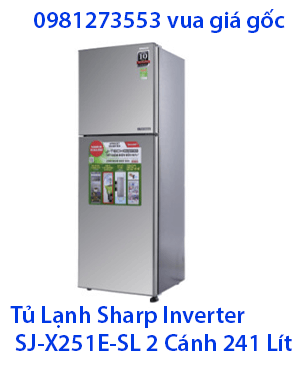 Tủ Lạnh Sharp Inverter SJ-X251E-SL 2 Cánh (1)