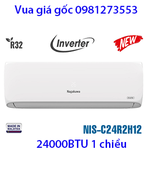 Điều hòa Nagakawa 24000BTU 1 chiều inverter NIS-C24R2H12